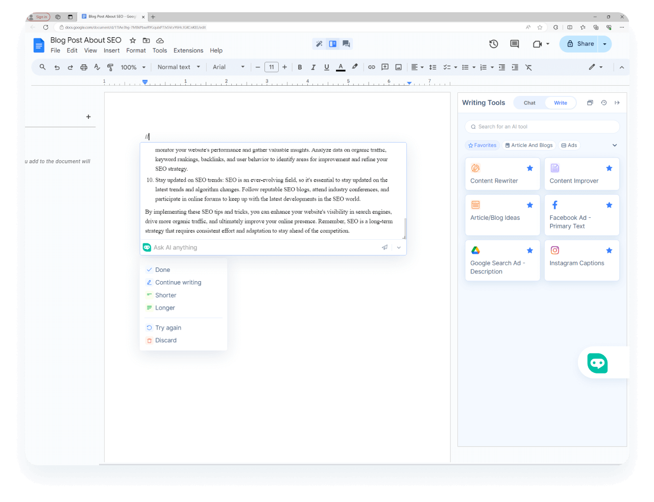 Google Docs <span class="text-[#00D3B6]">우수한 Notion AI 대안</span> 으로 전환