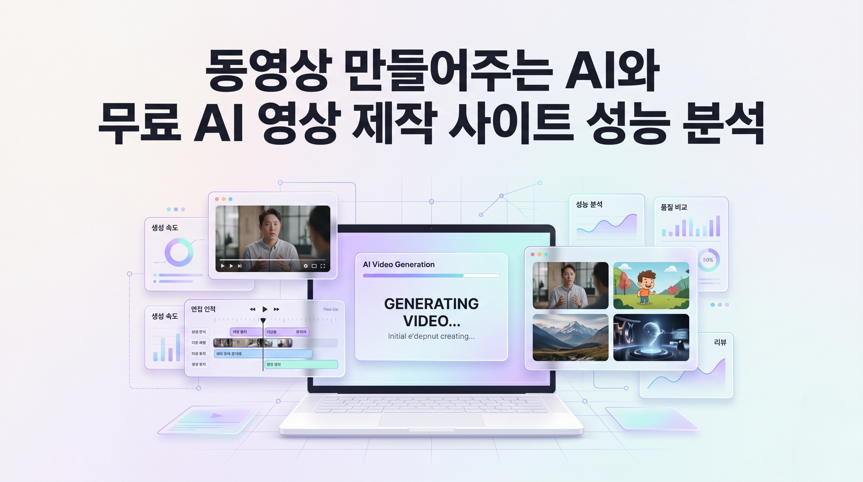 2026년 최신 무료 AI 영상 제작 사이트 및 동영상 만들어주는 AI 도구 추천 메인 일러스트