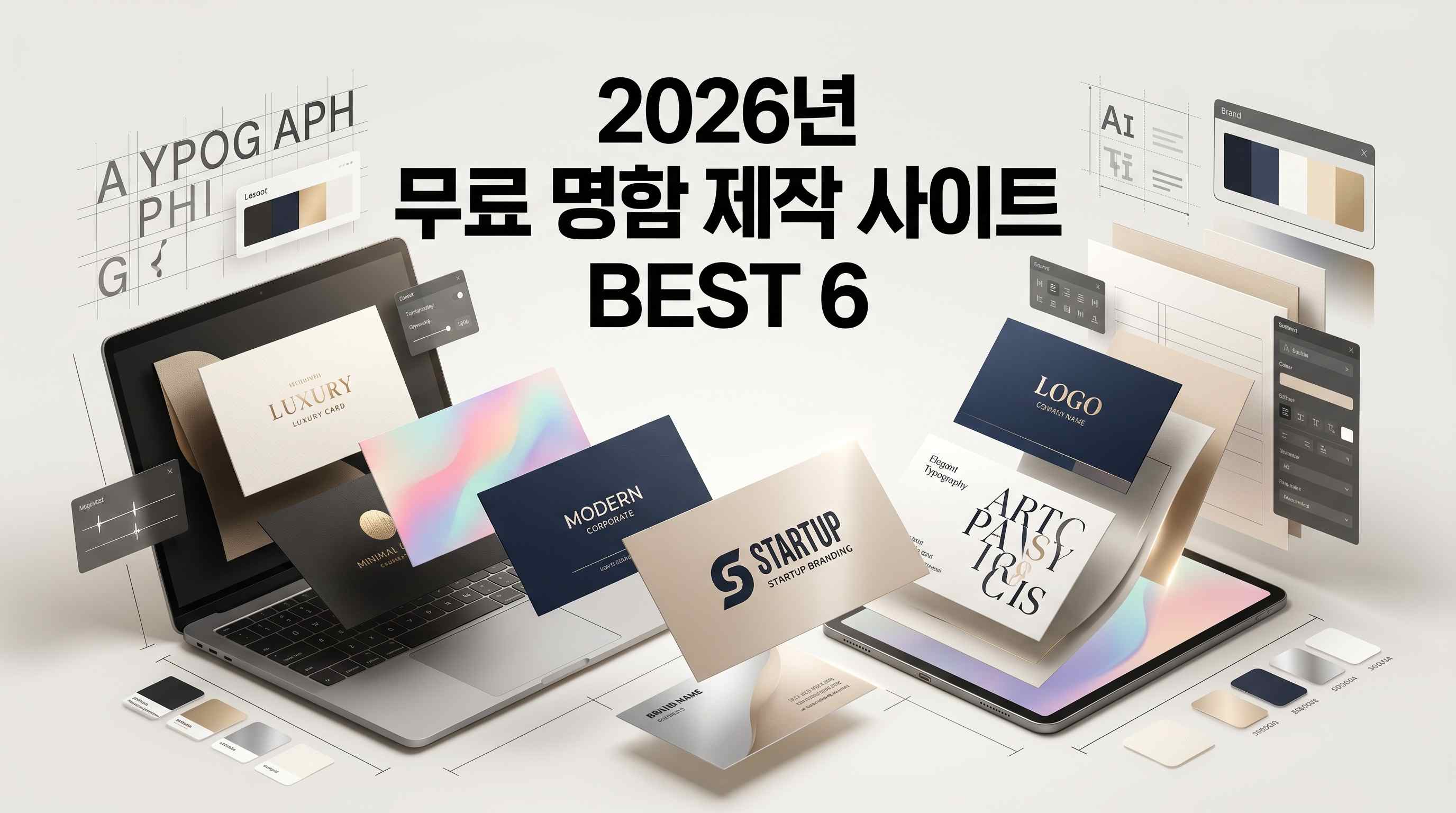 2026년 디자인과 AI 브랜딩 문구 생성을 지원하는 무료 명함 제작 사이트 BEST 6 추천
